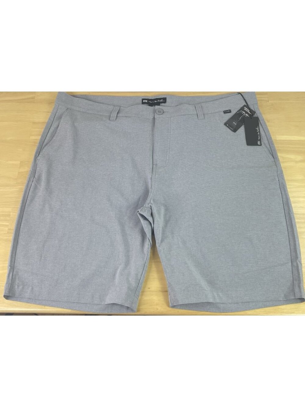 Travis Mathew Sand Harbor Heather Sleet Grey Performance Golf Shorts Men 42, NWT